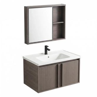 Rea Un Conjunto De Muebles De Ba&ntilde;o Con Lavabo Rea Gama T25023 Kjm 70cm Brown