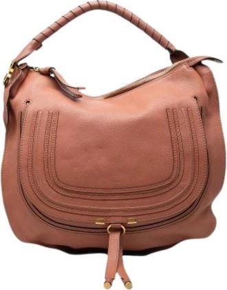 Chlo&eacute; Pre-owned Hobo Bag - Dames - Vintage Schoudertas - Roze - ONE Size - Leer - Vintage