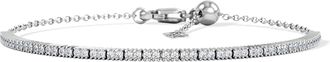 The Diamond Store Adjustable Lab Diamond Tennis Bracelet 0.50ct in 925 Silver