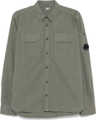 C.P. Company Lens Shirt voor Mannen - Heren - Casual Overhemden - Grijs - 2XL - Overhemden