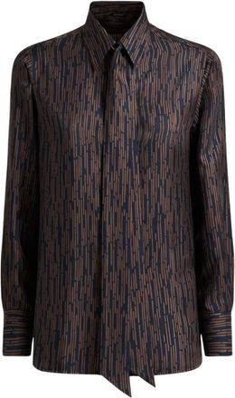 Kiton Overhemden, Dames, Veelkleurig, S, Zijden overhemd met vloeiende elegantie