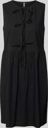 Pieces Ausgestelltes Blusenkleid aus reiner Baumwolle Modell JOLLY in Black, Gr&ouml;&szlig;e XL