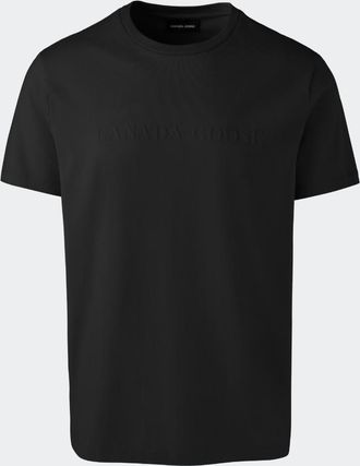 Canada Goose T-shirt emboss&eacute; &agrave; col rond Emersen (Hommes, Black, TTTG)