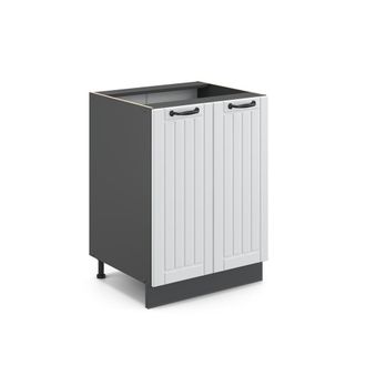 Vicco Mueble Bajo De Cocina Fame-line, Blanco Casa De Campo, 60 Cm Sin Encimera, Vicco