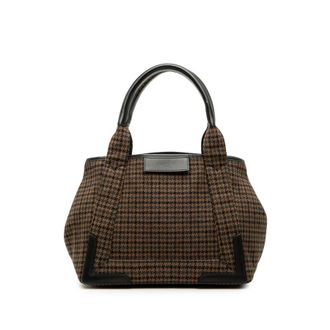 Balenciaga Pre-owned Balenciaga Wool Houndstooth Navy Cabas Tote S Ladies 6OBC9WH2UH516DFE