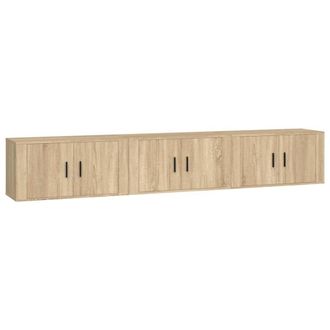 Berkfield Home Wall-mounted TV Cabinets 3 pcs Sonoma Oak 80x34.5x40 cm in Brown