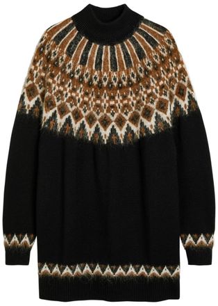 Staud Liza Patterned Wool-blend Jumper Dress - Multicoloured - S (UK8-10 / S)