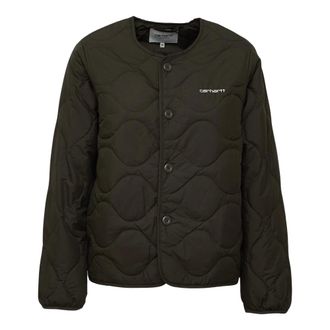 Carhartt Work in Progress Jassen, Dames, Groen, S, Leer, Lichtgewicht Jack