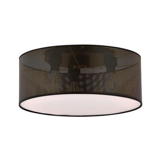 Wonderlamp Plaf&oacute;n de techo estilo moderno con pantalla de metal negro &oslash;50
