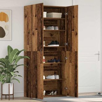 vidaXL Vidaxl - Mobile per scarpe Marrone 80 x 35.5 x 180 cm Legno multistrato
