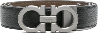 Ferragamo Double Adjus Belt - Heren - Riemen - Zwart - 115 CM - Nylon - Accessoires