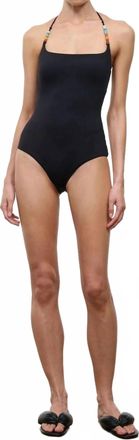 Staud Laird One Piece Swimsuit In Black
