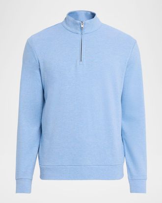 Polo Ralph Lauren Men & apos;s Textured Double-Knit Quarter-Zip Sweater