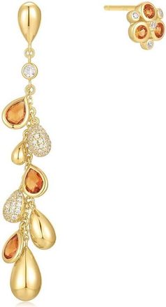 Ania Haie Lab Grown Nano & Cubic Zirconia Mismatched Earrings in Shiny Gold at Nordstrom
