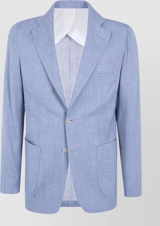 Barba virgin wool silk linen suit jacket