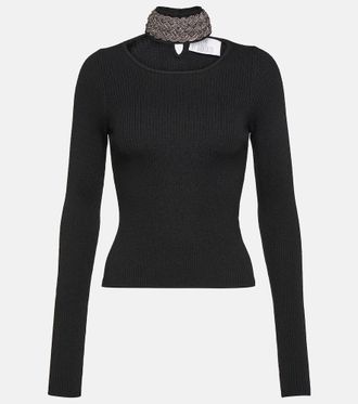 Giuseppe Di Morabito Embellished wool-blend sweater