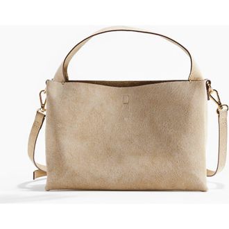 H&M Suede Crossbody Bag in Light Beige at Nordstrom