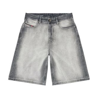 Diesel Denim Shorts, female, Gray, Size: W25 Calzoncini