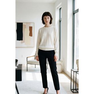 Brunello Cucinelli White Cashmere Sequin Sweater, Size X-Large