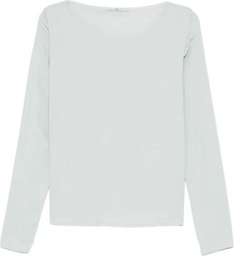 Ermanno Scervino Viscose Elastane Top - Dames - Ronde hals truien - Grijs - M - Truien & Vesten