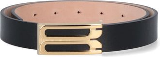 Victoria Beckham Black Leather Belt