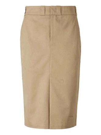 Maison Margiela tailored midi skirt - women - Polyester/Cotton - 48 - Neutrals