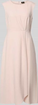 s.Oliver Black Label Flie&szlig;endes Etuikleid mit Bundfalten in Rose, Gr&ouml;&szlig;e 34