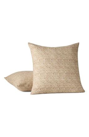 Coyuchi Coral Bell Print Throw Pillow Cover in Chestnut at Nordstrom
