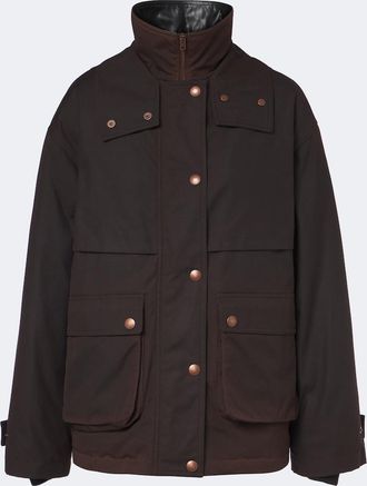 Acne Studios Chaqueta de plumas oversized de lona de algod&oacute;n