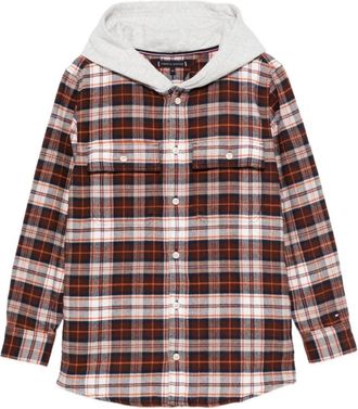 Tommy Hilfiger Kids Sweatshirts, male, Multicolor, 16 Y, Checked Hoodie Jumpers MultiColour