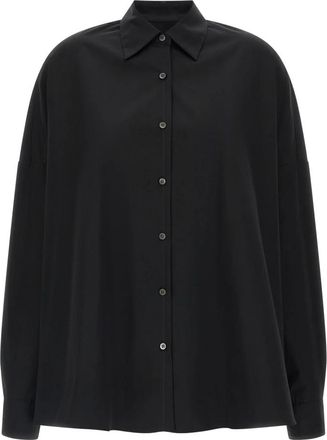Dries Van Noten Casia Shirt - Dames - Overhemden - Zwart - XS - Katoen - Overhemden