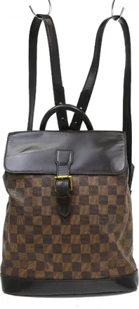 Louis Vuitton Soho Damier Ebene Brown Canvas Backpack Bag (Pre-Owned)