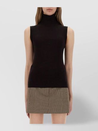 Sportmax virgin wool slim-fit sleeveless top