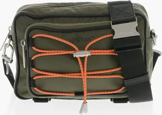 Off-white Borsa a Tracolla COURRIER CAMERA in Tessuto Tecnico con Lacci a Contrasto Off-White