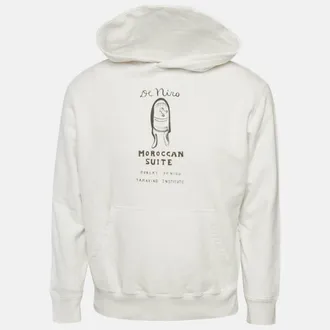 Aim&eacute; Leon Dore Aim&eacute; Leon Dore x Robert De Niro Sr. White Graphic Print Jersey Pullover M