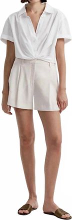 A.L.C. Winston Linen Shorts In Buttercream