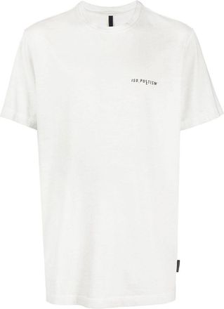 ISO.POETISM logo-print T-shirt - men - Cotton - S - Grey