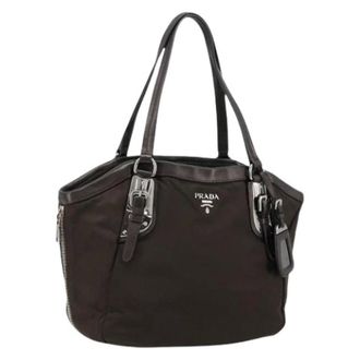 Prada Pre-owned Handbags, female, Brown, Size: ONE SIZE Pre-owned Vintage Tote Bag