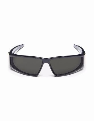 Alexander McQueen Alexander Mcqueen Mens Bio Injection Sunglasses Black - Size: 0