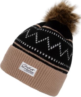 Chillouts Bommelm&uuml;tze CHILLOUTS Ella Hat, Damen, schwarz, Obermaterial: 40% Polyacryl, 32% Polyamid, 28% Polyester, M&uuml;tzen Bommelm&uuml;tze, mit Kunstfell-Pompon, No