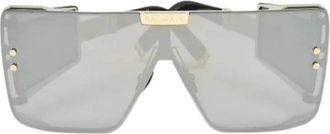 Balmain Pre-owned Accessories, female, Gray, Size: ONE SIZE Pre-owned Glass Sunglasses