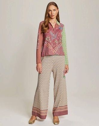 Me369 Serenity Button Shirt In Shipibo