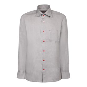 Kiton Casual Shirts, male, Beige, Size: 2XL Casual Shirt