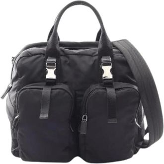 Prada Pre-owned Vintage Boston Bag - Dames - Vintage Shopper - Zwart - ONE Size - Leer - Vintage