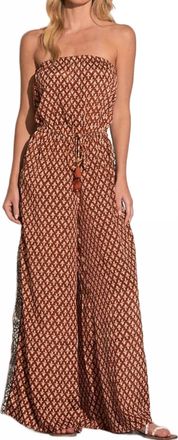 Elan Casablanca Strapless Jumper In Rust