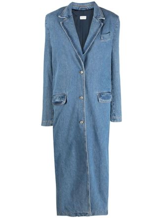 Magda Butrym Cappotto denim monopetto - Blu