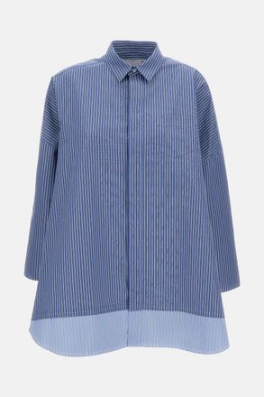 sacai Camicia In Popeline A Righe