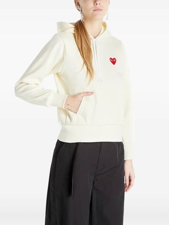 Comme Des Gar&ccedil;ons Felpa con cappuccio e applicazione a cuore - Toni neutri