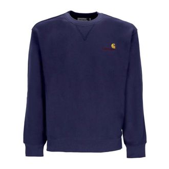 Carhartt Work in Progress Script Enzian Crewneck Sweatshirt - Heren - Sweatshirts & Hoodies - Blauw - Maat: XL Katoen