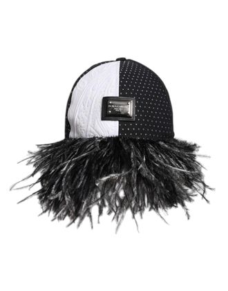 Dolce & Gabbana Womens Baseball Cap Black Silk Cotton Polyester